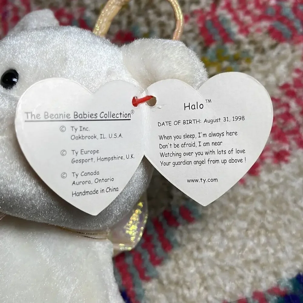 Rare‎ Ty Original Beanie Baby Halo 1998 with Brown Nose